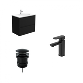 Fienza 750mm Amato Bathroom Vanity Package - Satin Black